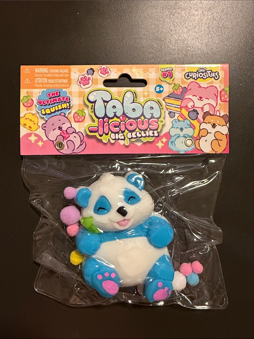 ORB Curiosities Taba-licious Blue & White Panda Squishy Toy